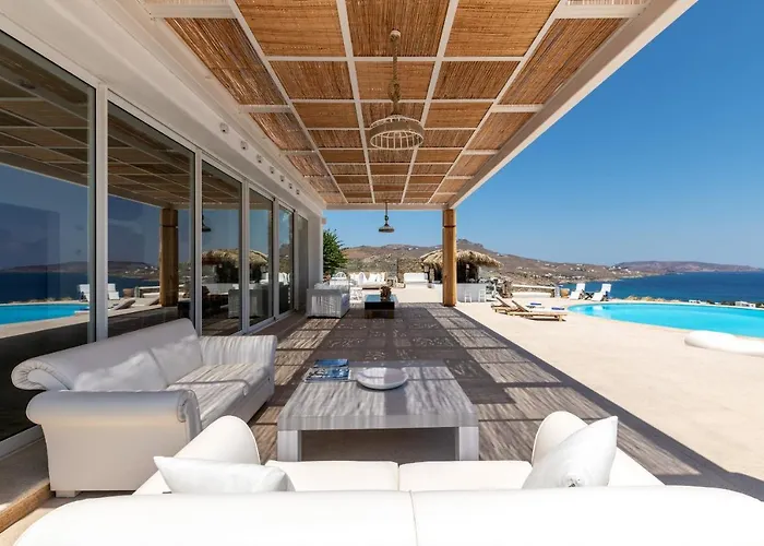 Spectacular 5 Bedrooms Vibhu Private Jacuzzis Villa Kalafatis