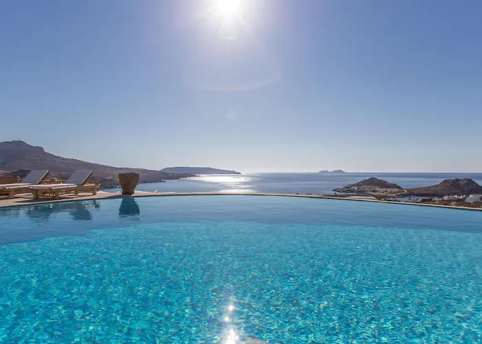 Spectacular 5 Bedrooms Vibhu Private Jacuzzis Villa Kalafatis